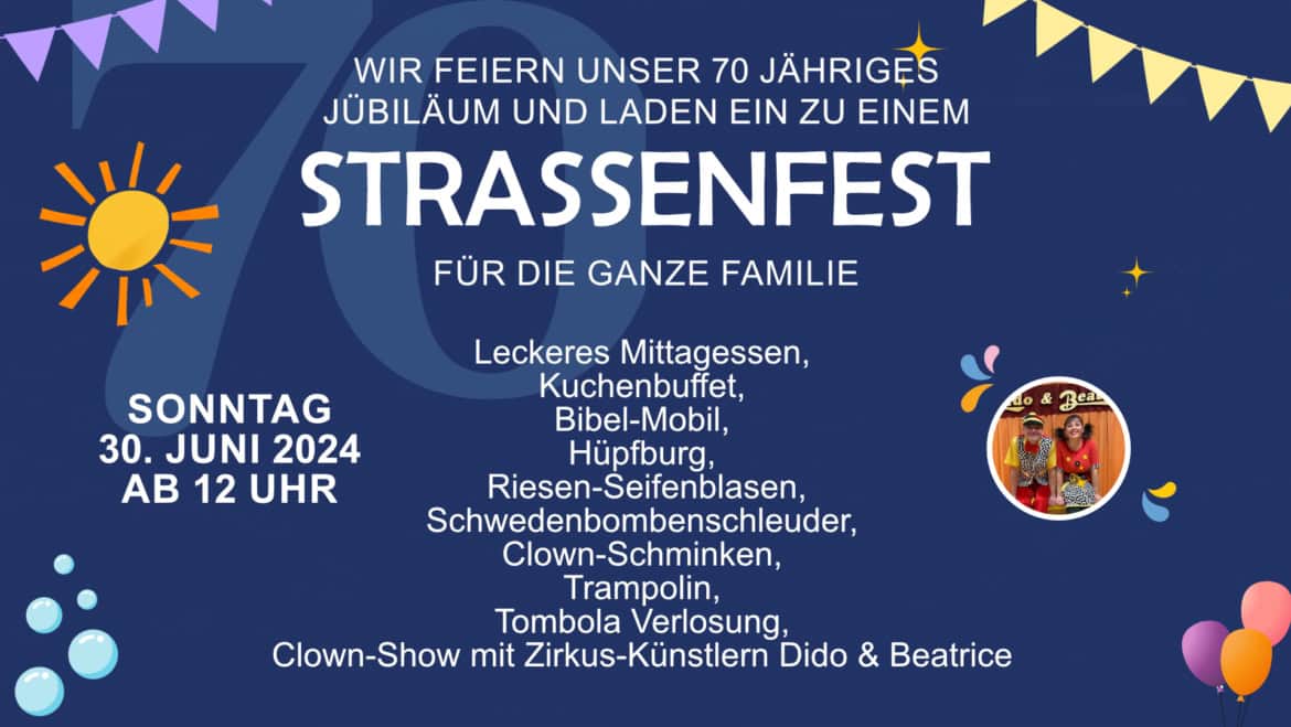(Deutsch) 30. Juni Straßenfest zum Jubiläum