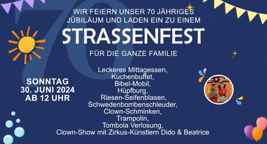 (Deutsch) 30. Juni Straßenfest zum Jubiläum