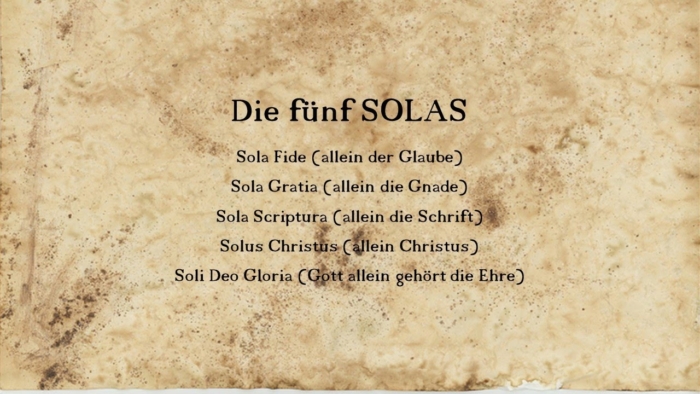 Fünf Solas - Die Grundsätze des Glaubens