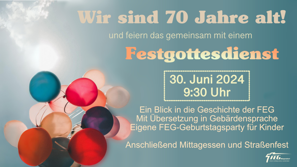 (Deutsch) 30. Juni Festgottesdienst 70 Jahre